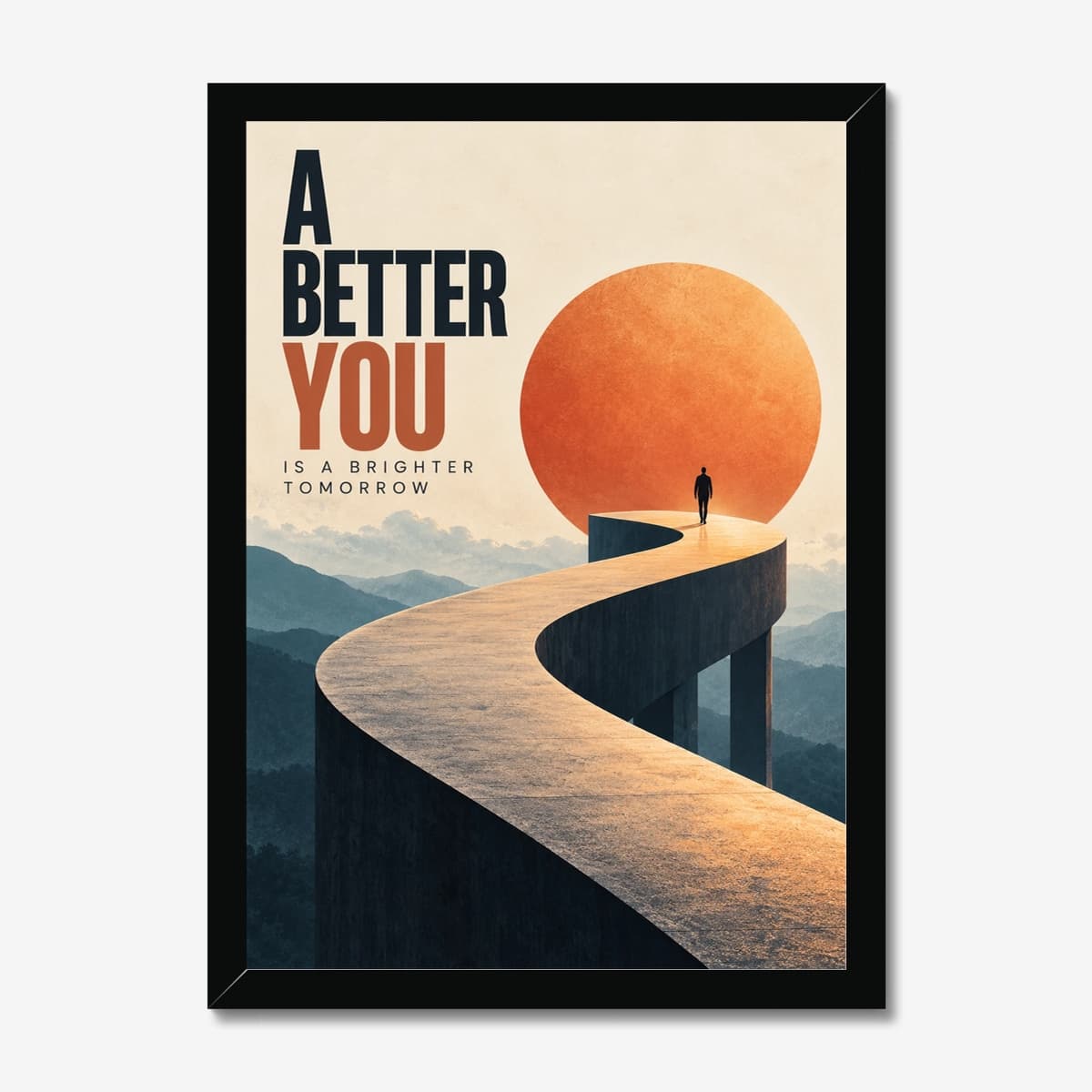 A Better You in a black Classic frame; digital preview