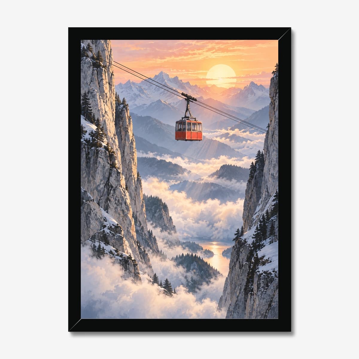 Alpine Cable in a black Classic frame; digital preview