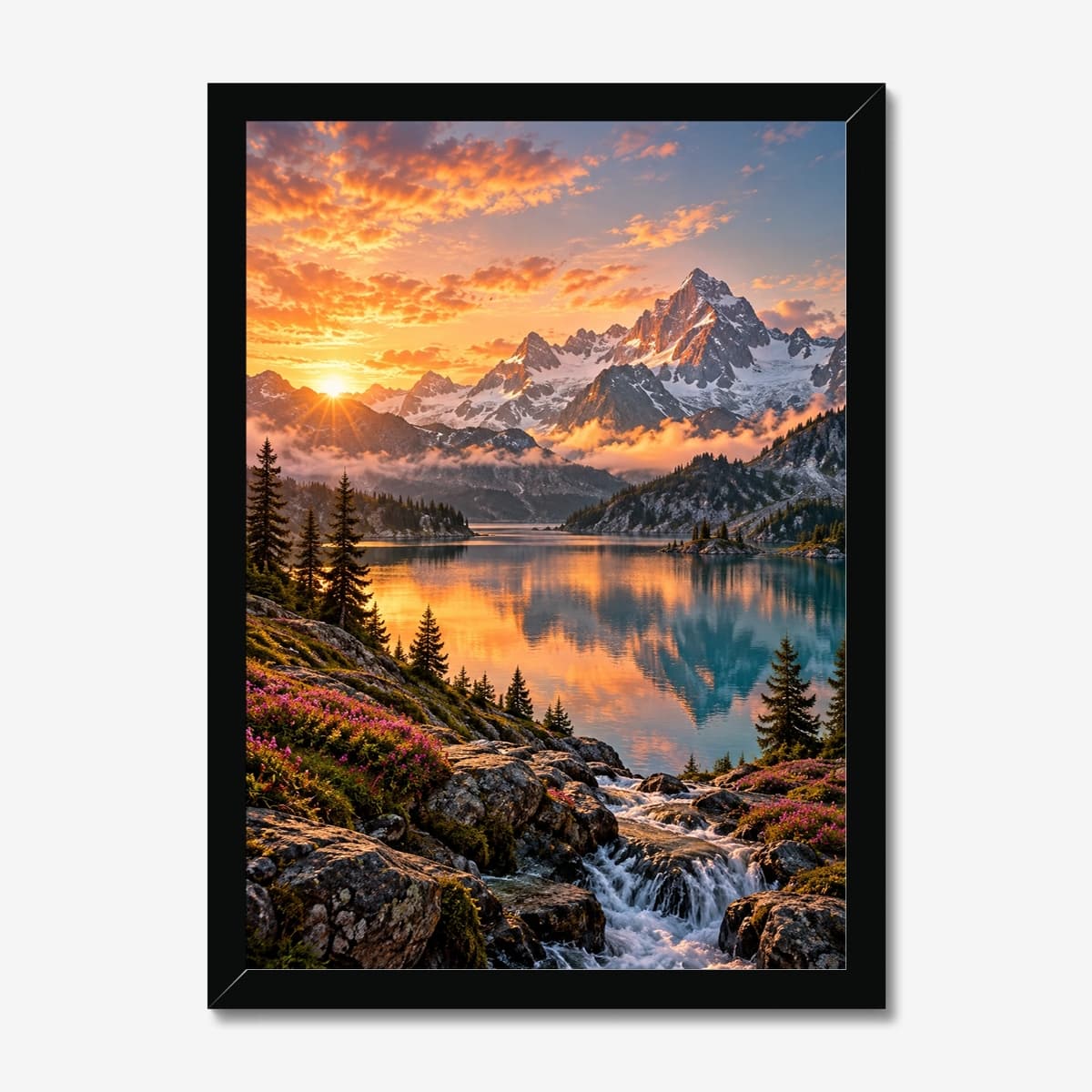 Alpine Ember in a black Classic frame; digital preview