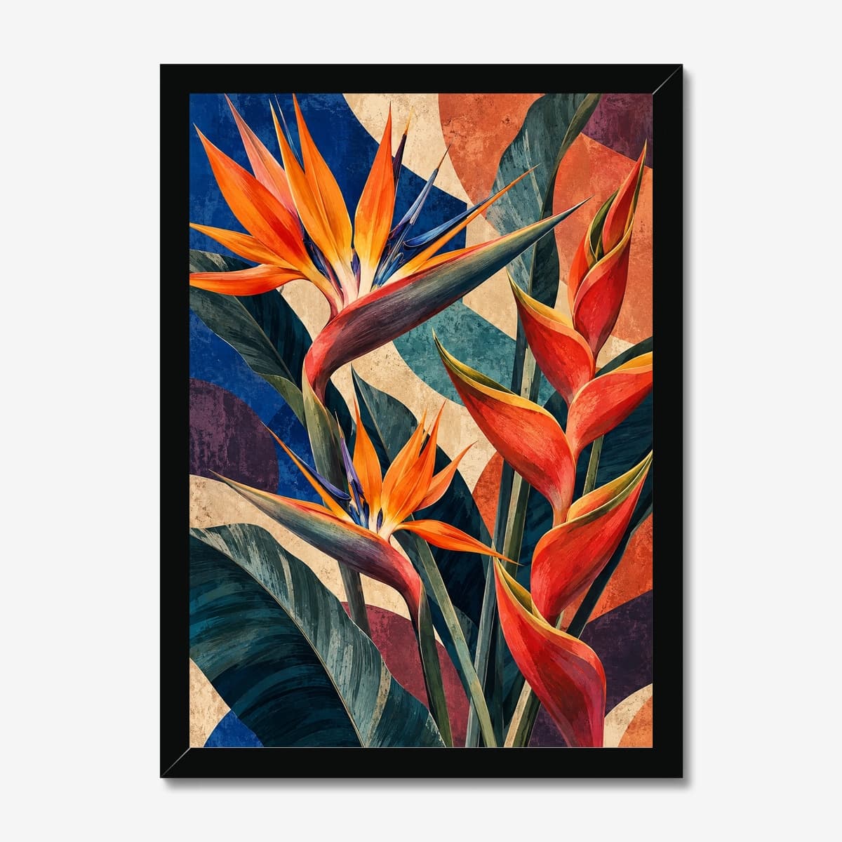 Bird of Paradise Rhythm in a black Classic frame; digital preview