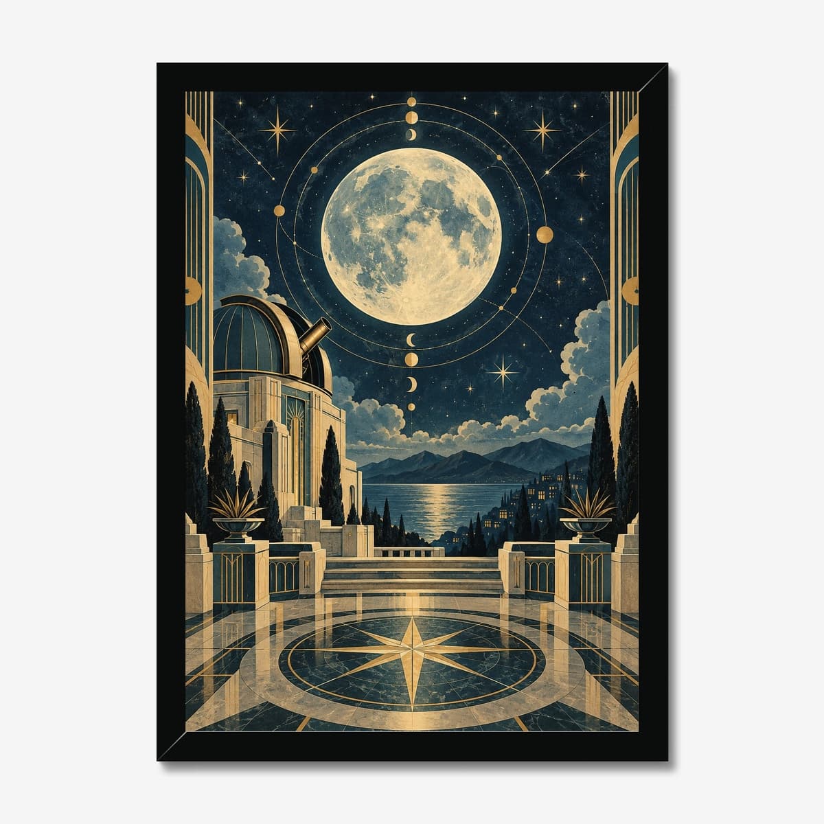 Celestial Observatory in a black Classic frame; digital preview