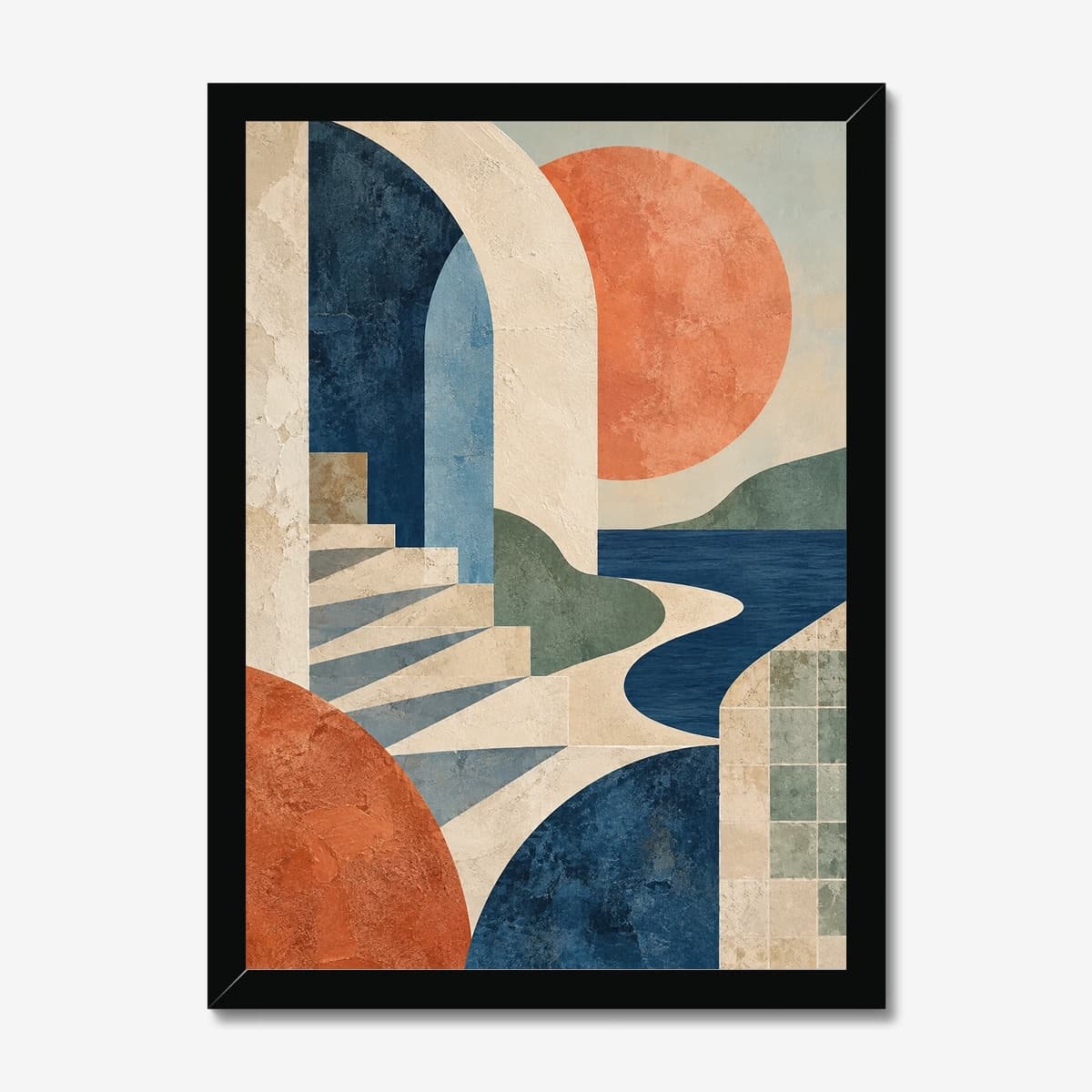 Coastal Arches in a black Classic frame; digital preview