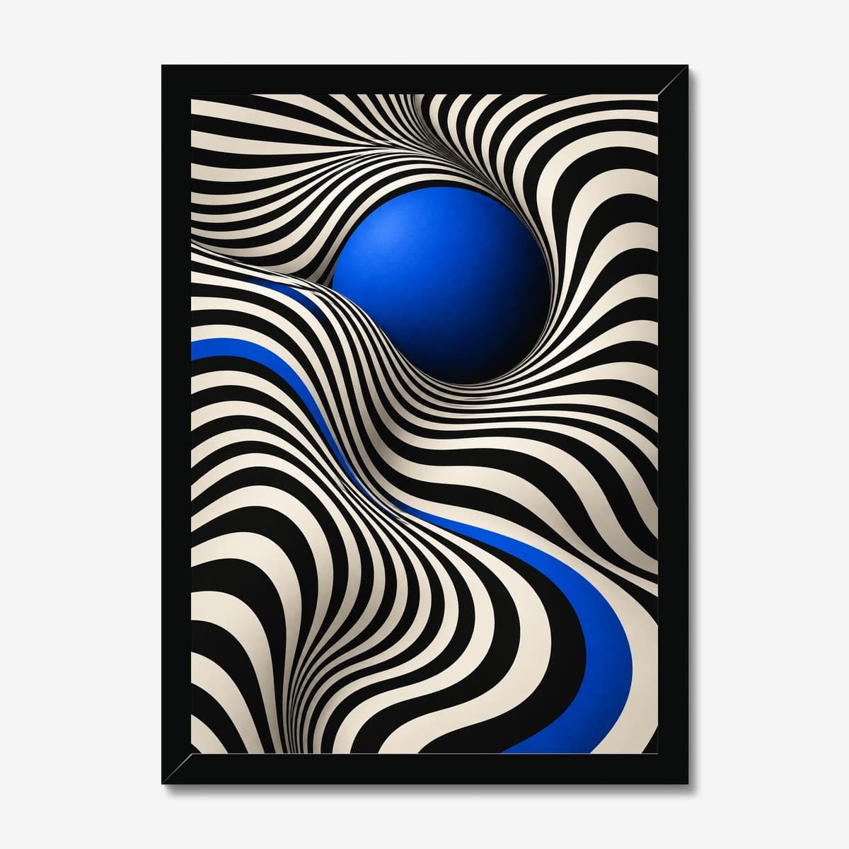 Cobalt Orb in a black Classic frame; digital preview