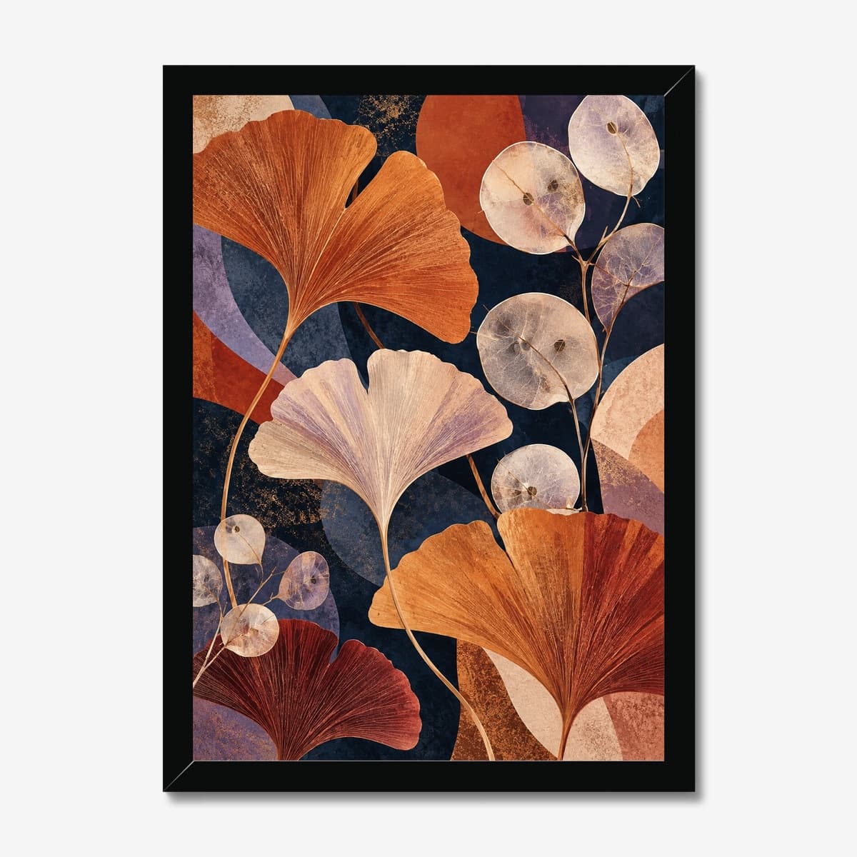 Copper Ginkgo in a black Classic frame; digital preview