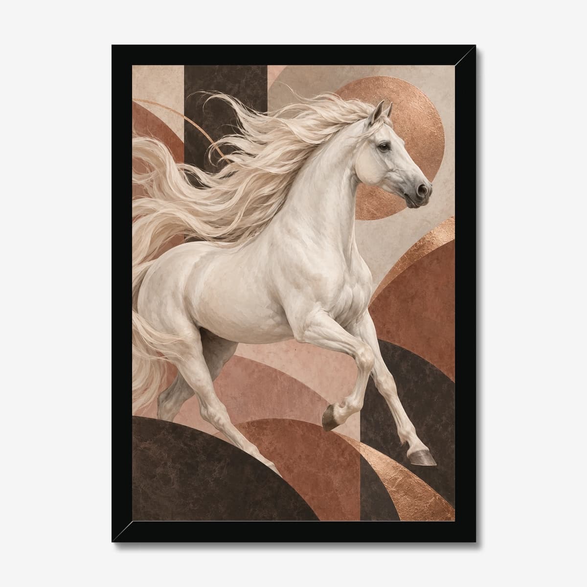 Cream Stallion in a black Classic frame; digital preview