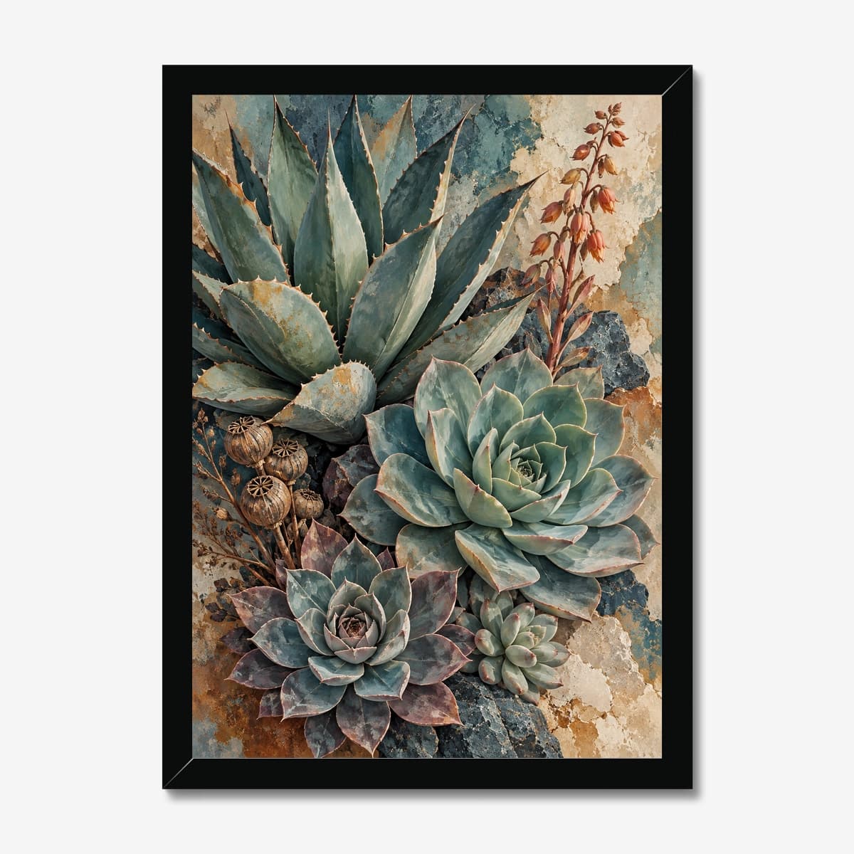 Desert Rosette in a black Classic frame; digital preview