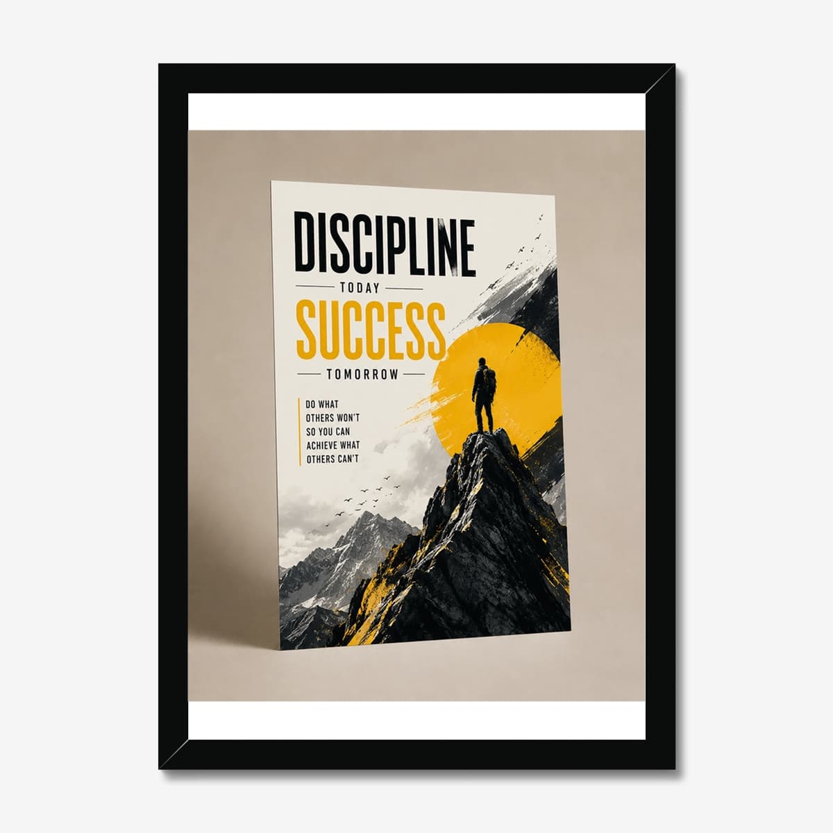 Discipline Success in a black Classic frame; digital preview