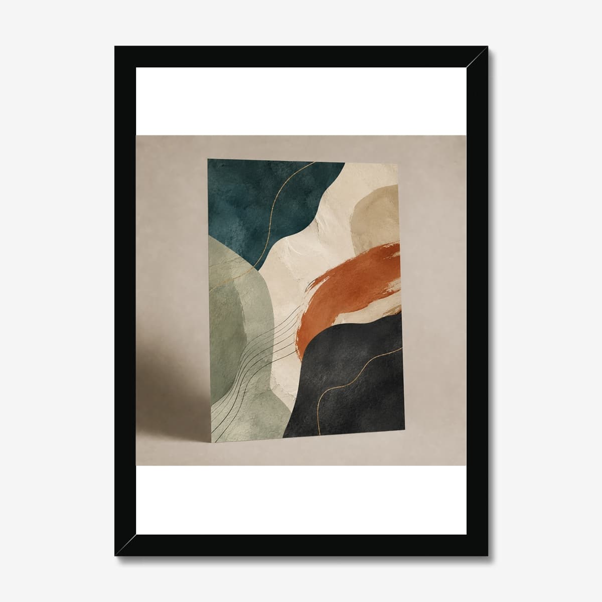 Earthen Forms in a black Classic frame; digital preview