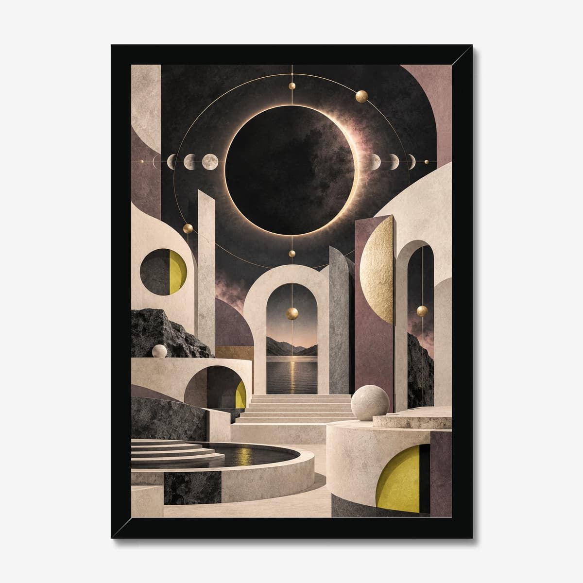 Eclipse Temple in a black Classic frame; digital preview