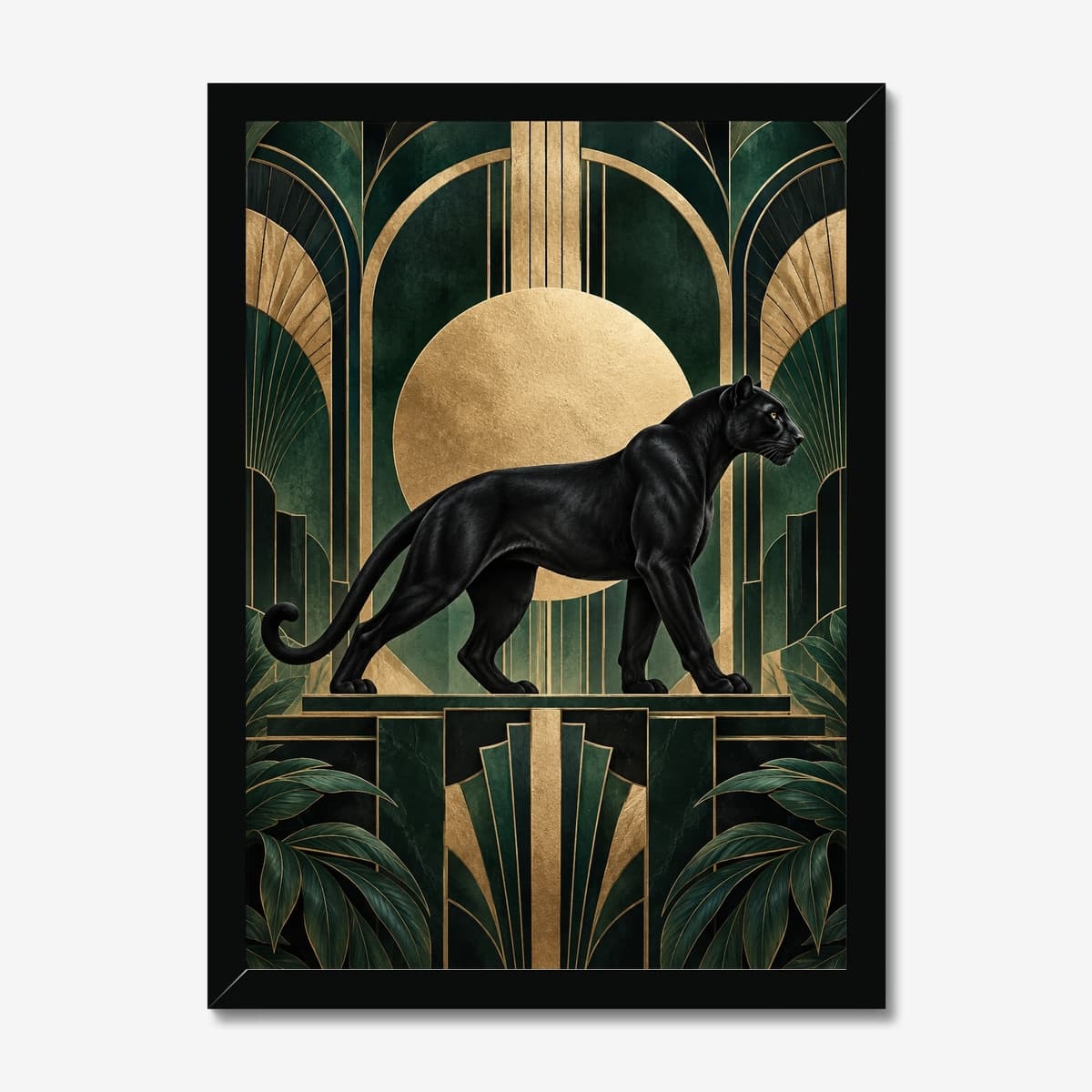 Emerald Panther in a black Classic frame; digital preview