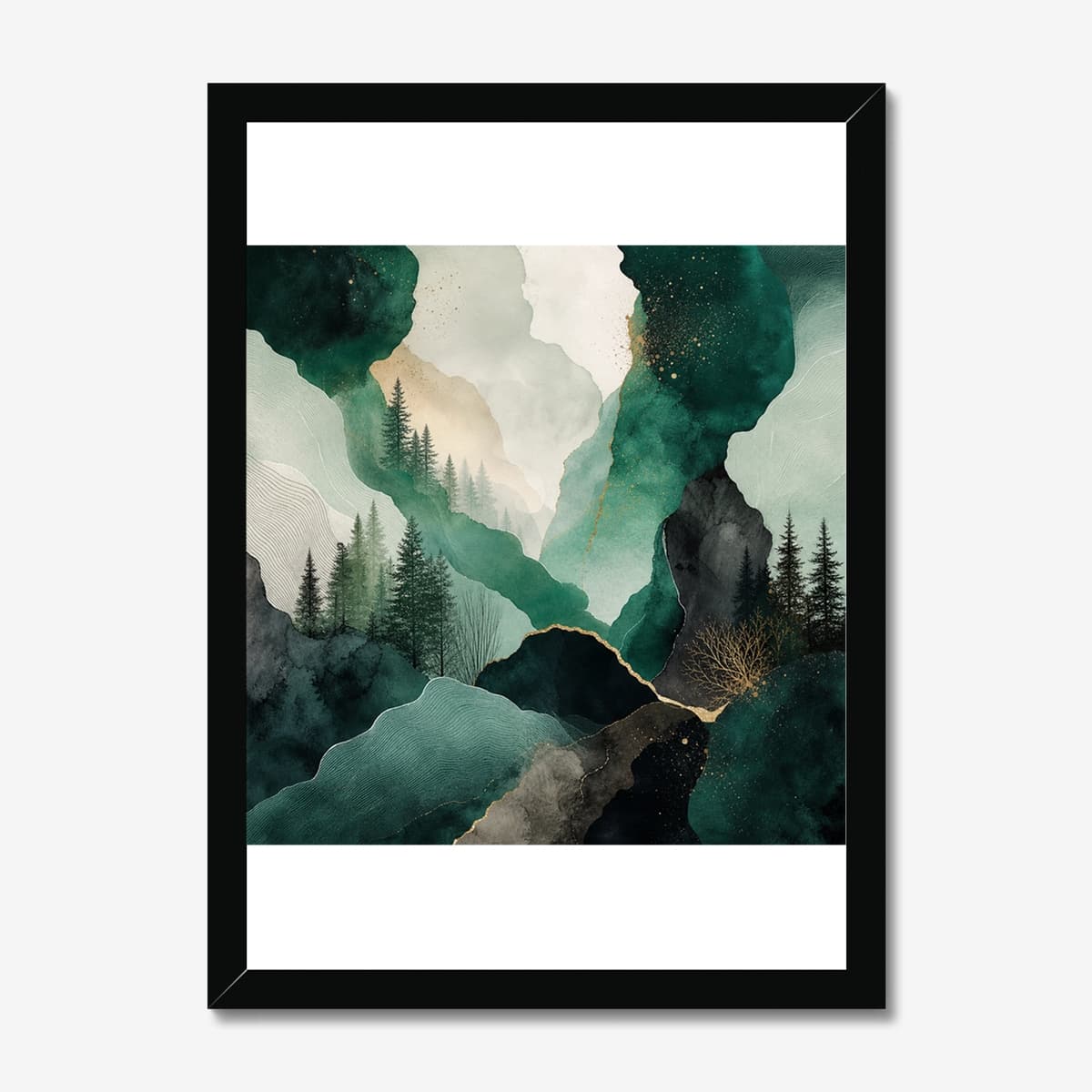 Forest in a black Classic frame; digital preview