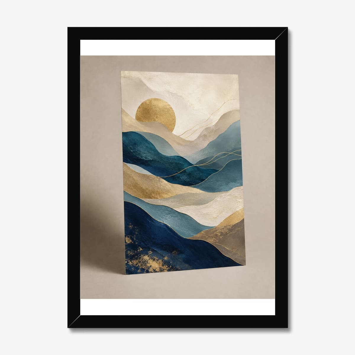 Golden Peaks in a black Classic frame; digital preview
