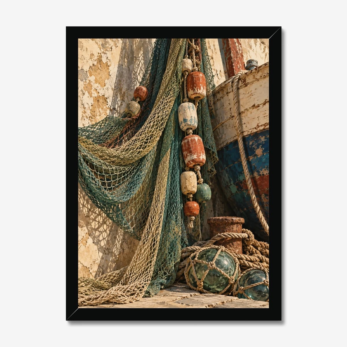 Harbour Nets in a black Classic frame; digital preview