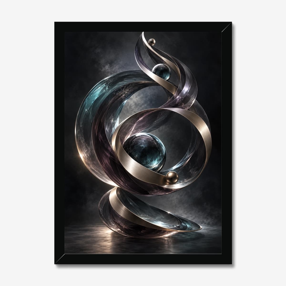 Infinite Orbit in a black Classic frame; digital preview