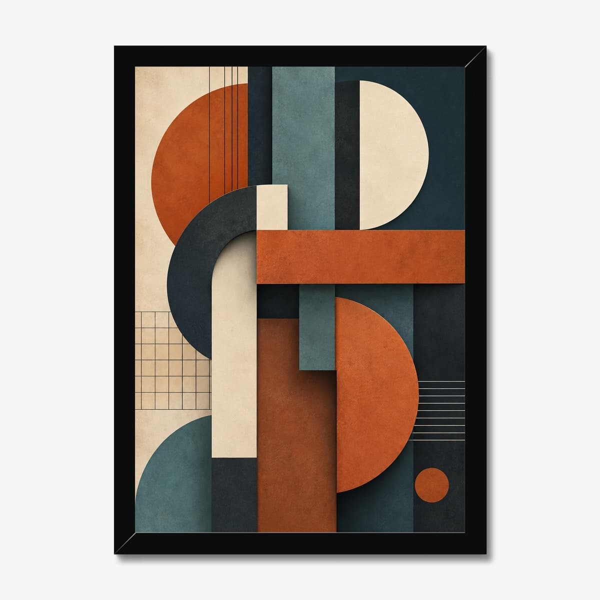 Mid-Century Structure in a black Classic frame; digital preview