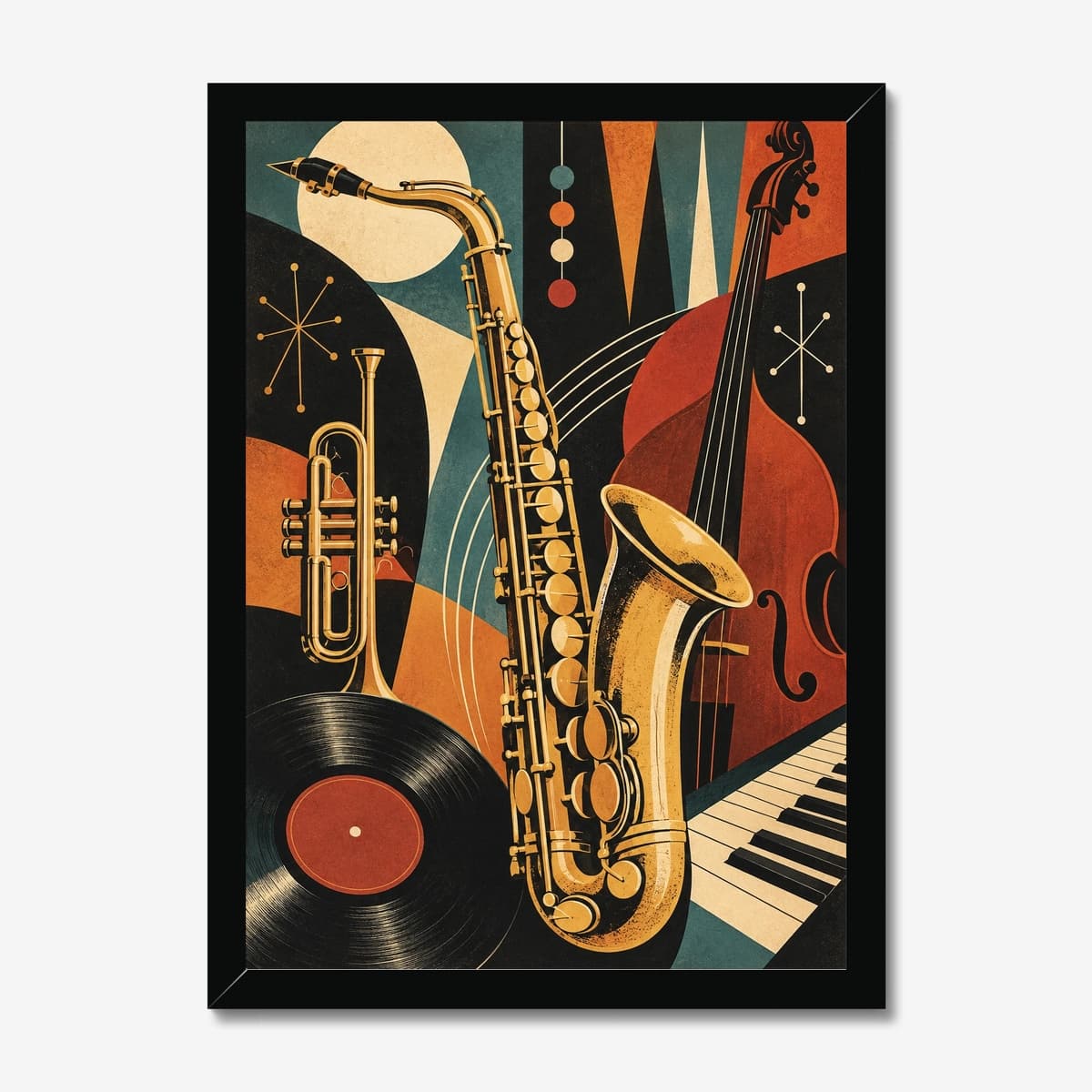 Midnight Jazz in a black Classic frame; digital preview