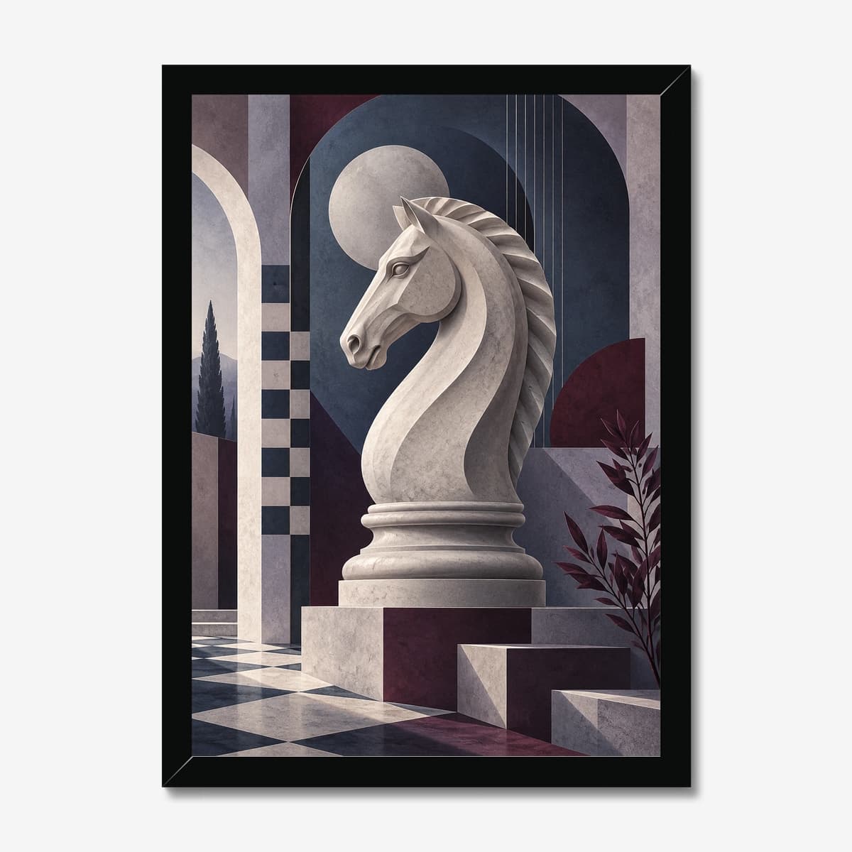 Monumental Knight in a black Classic frame; digital preview
