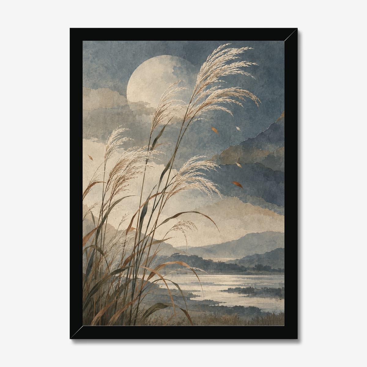 Moonlit Silvergrass in a black Classic frame; digital preview