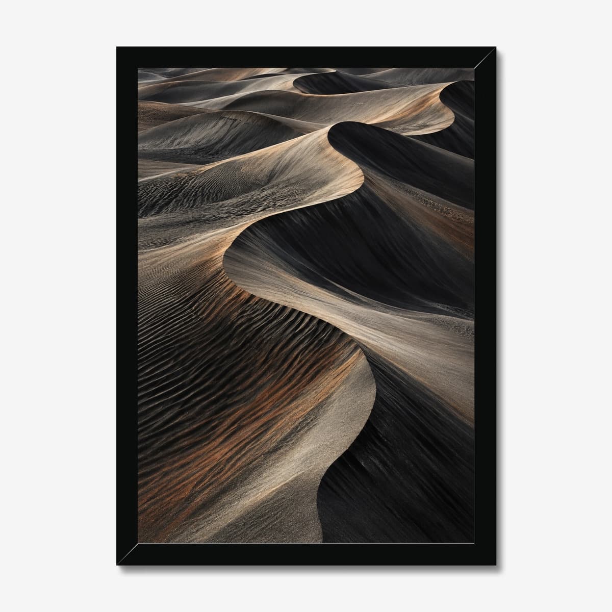 Obsidian Dunes in a black Classic frame; digital preview