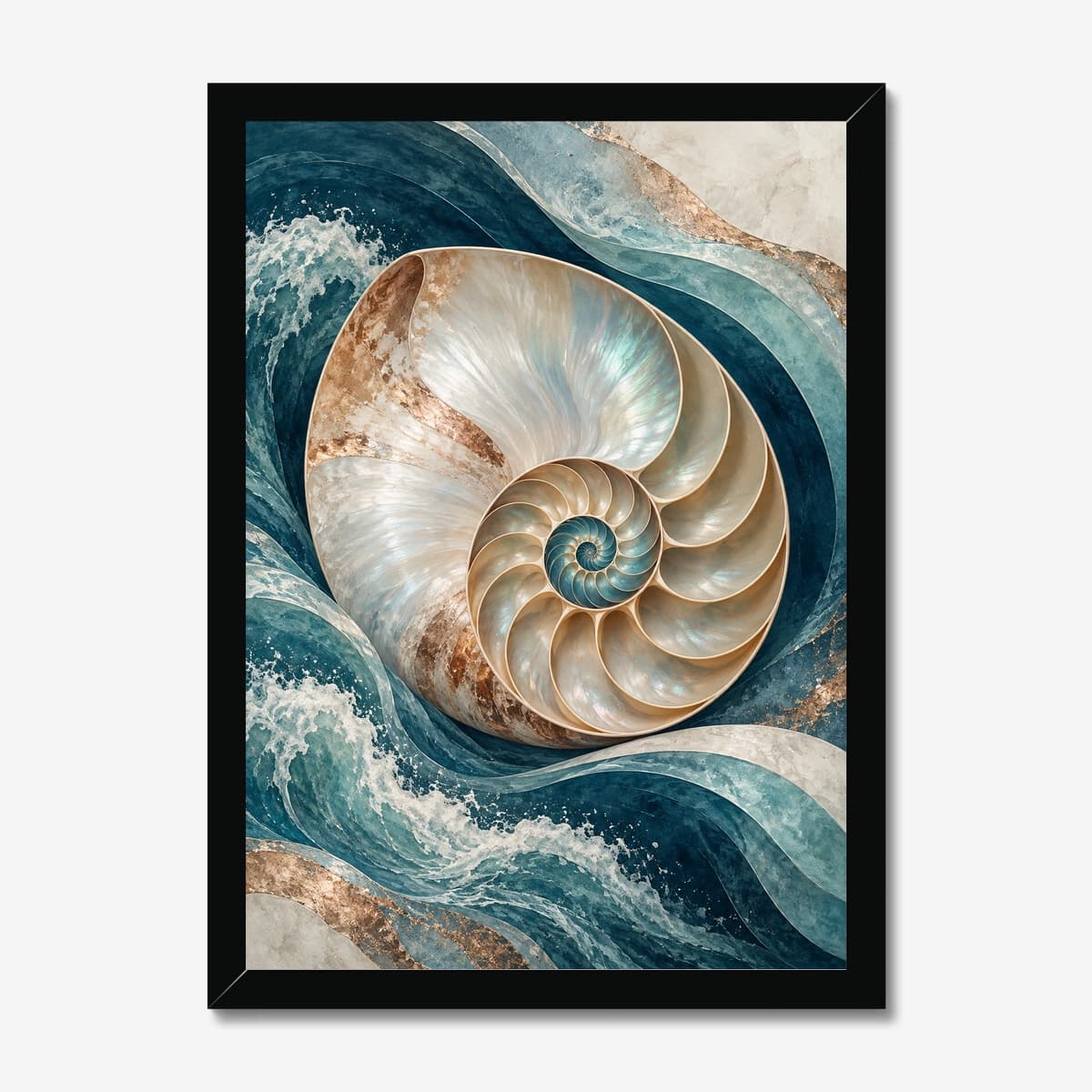 Ocean Nautilus in a black Classic frame; digital preview