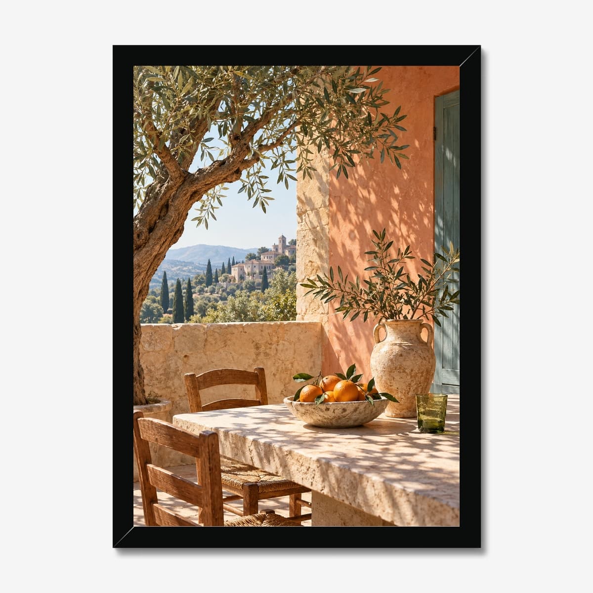 Olive Terrace in a black Classic frame; digital preview