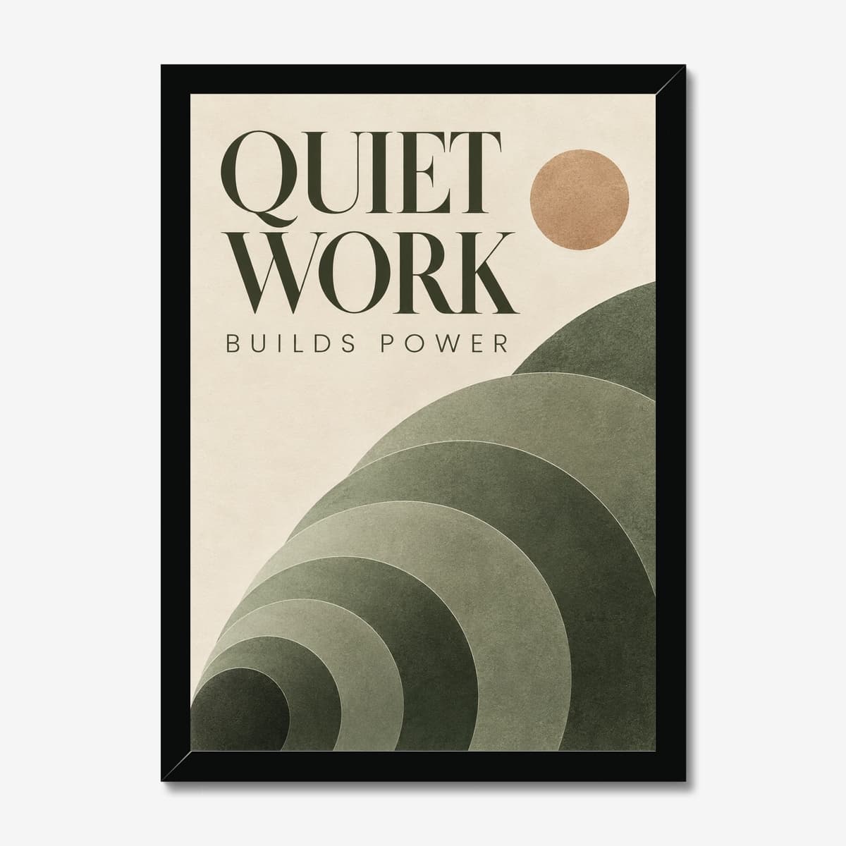 Quiet Work in a black Classic frame; digital preview