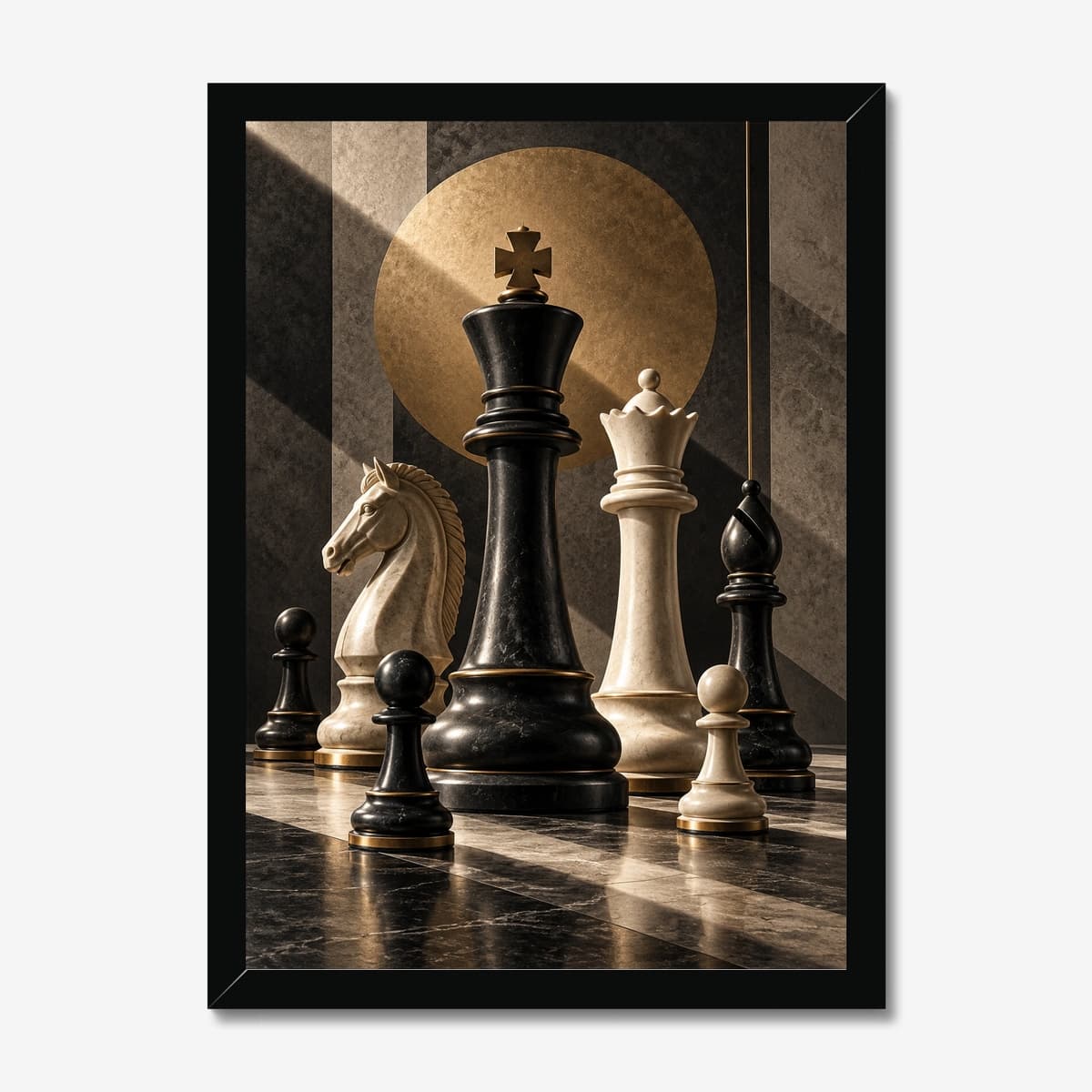 Regal Chess in a black Classic frame; digital preview