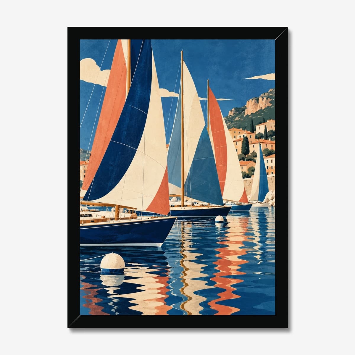 Regatta Reflections in a black Classic frame; digital preview
