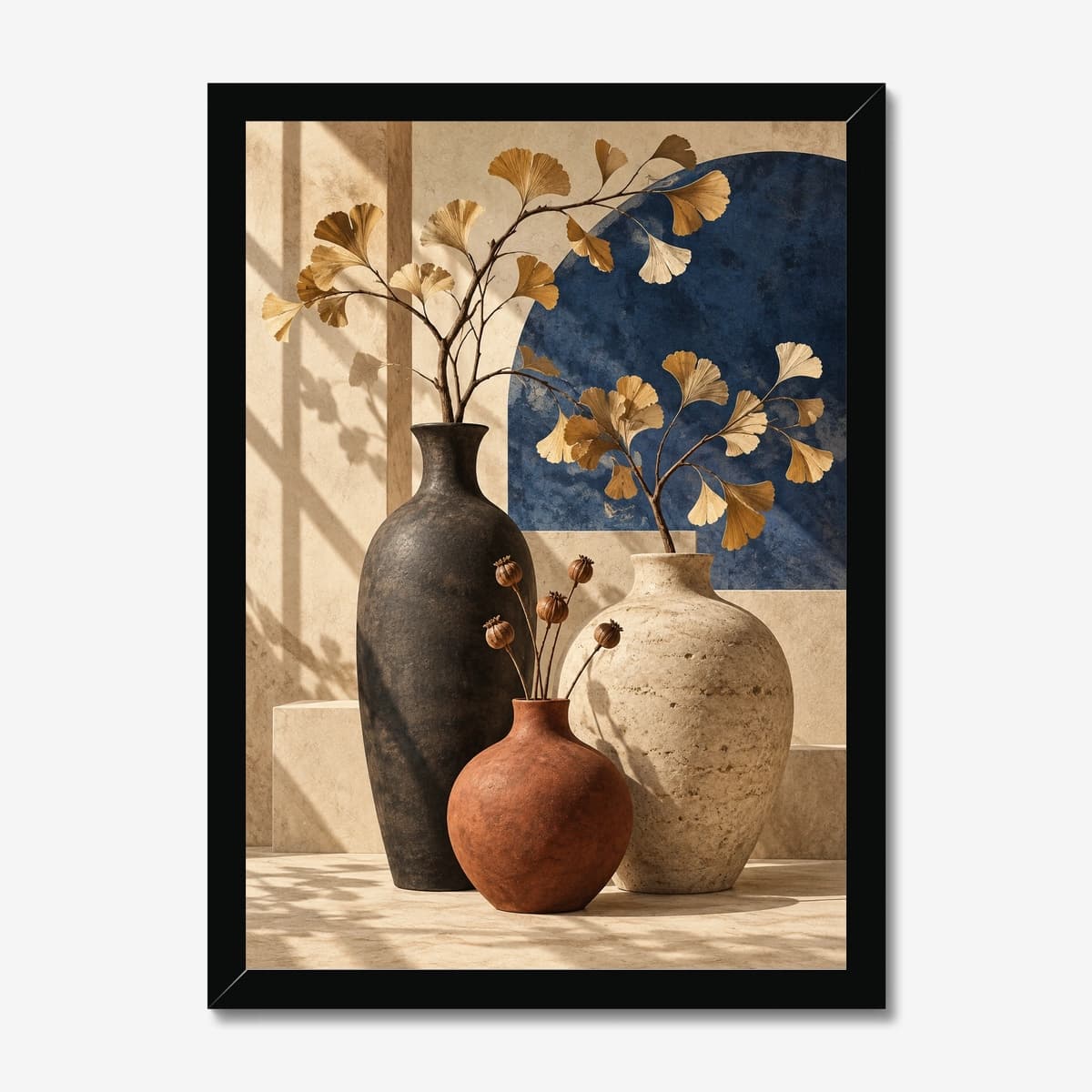Sunlit Ginkgo in a black Classic frame; digital preview