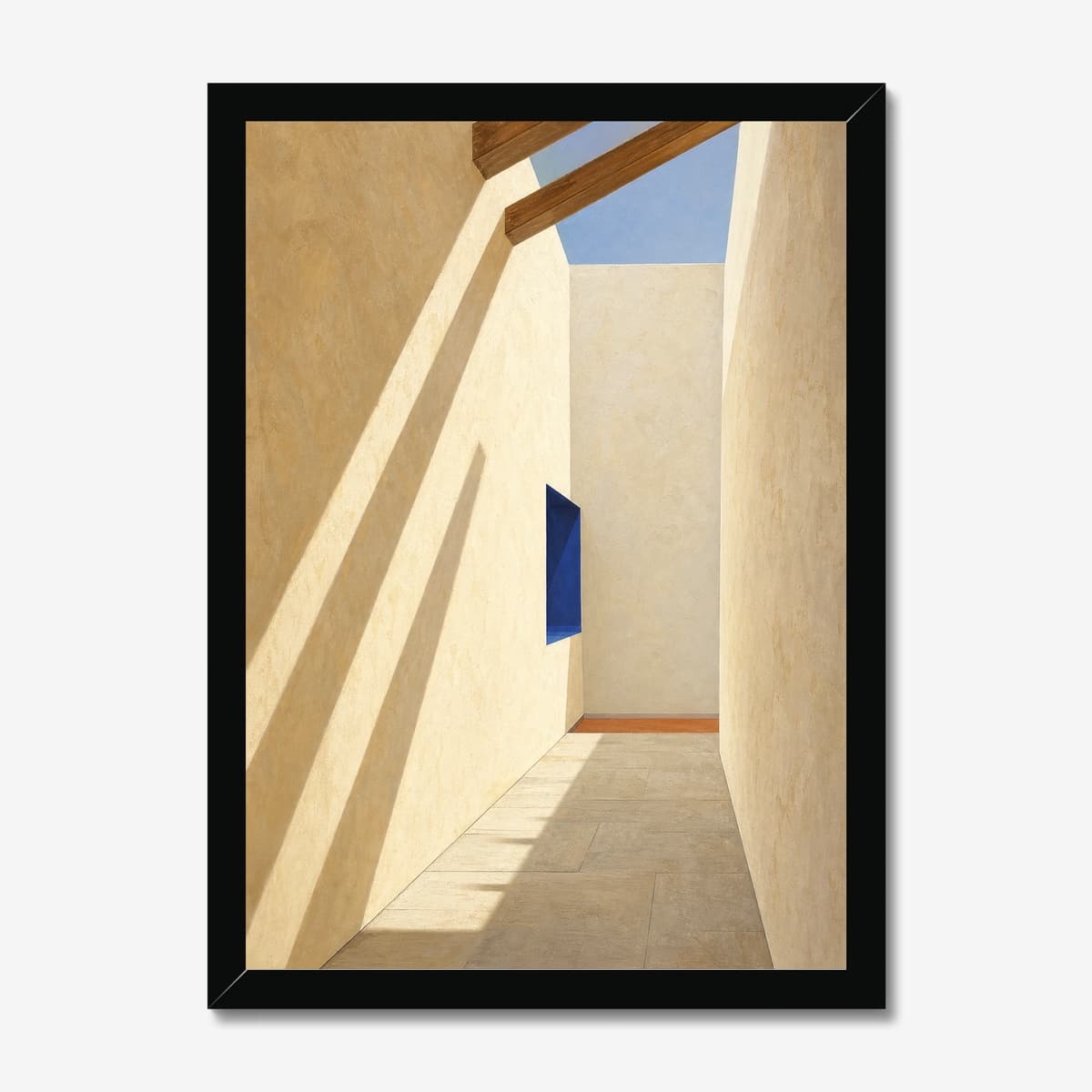 Sunlit Passage in a black Classic frame; digital preview