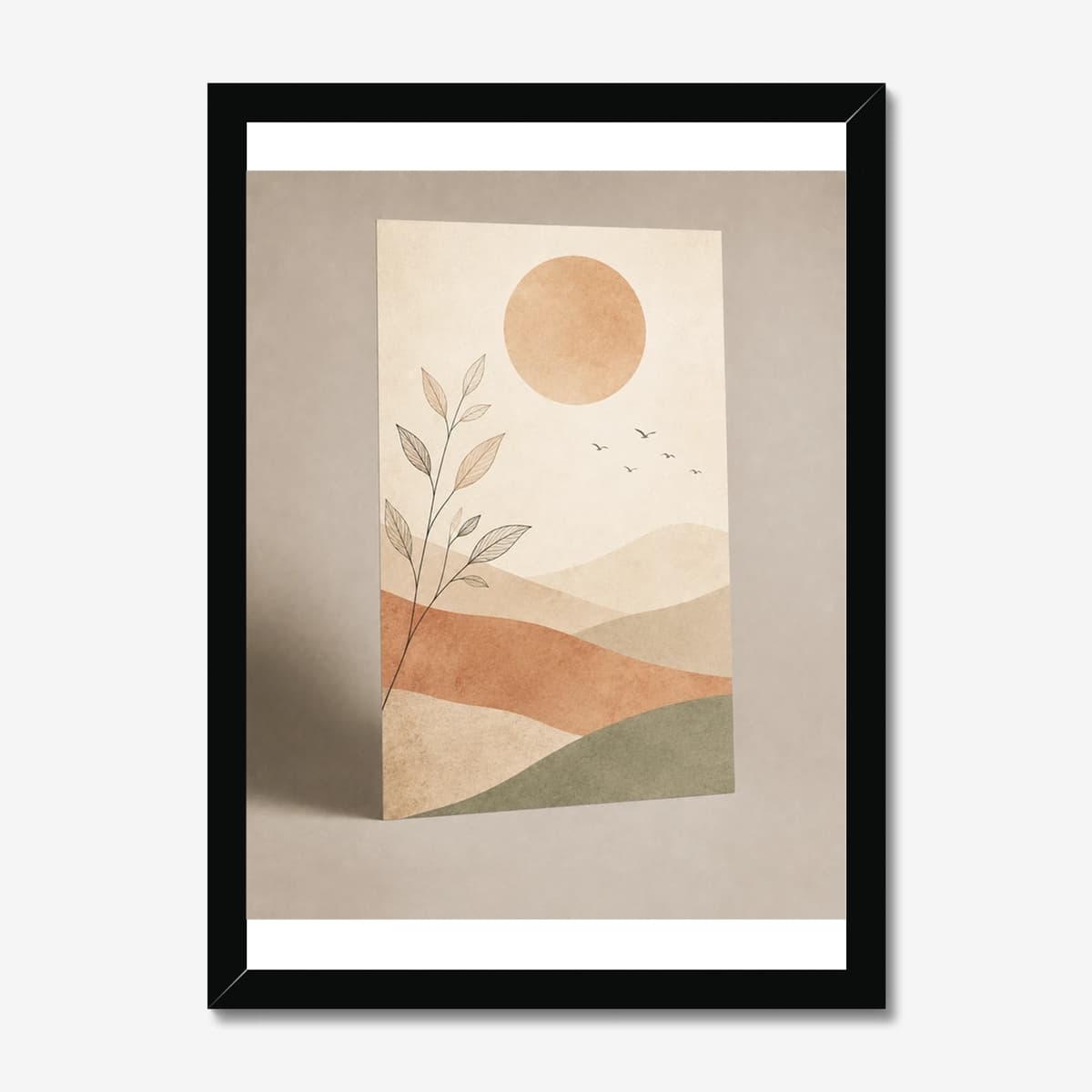 Sunrise Meadow in a black Classic frame; digital preview
