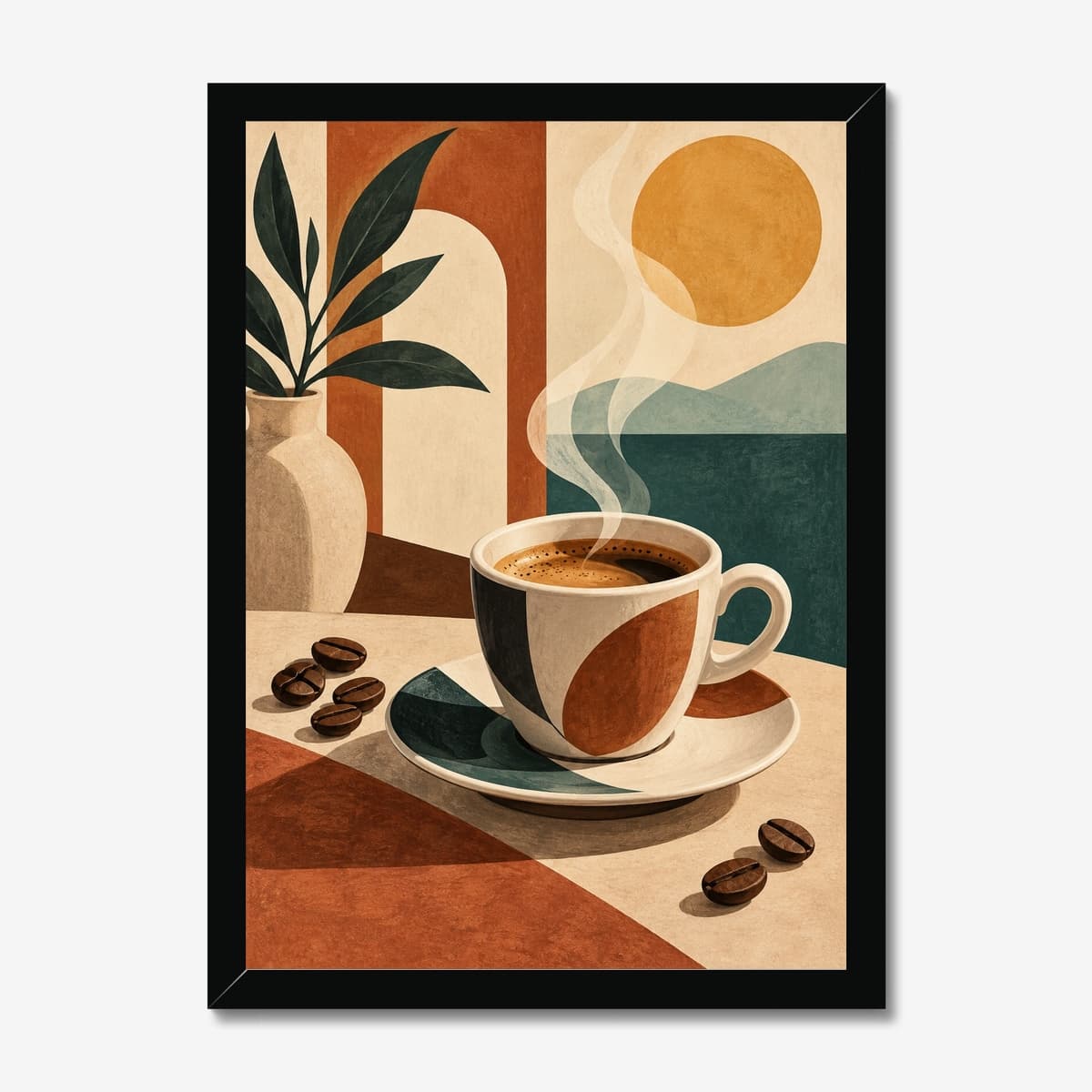 Sunset Espresso in a black Classic frame; digital preview