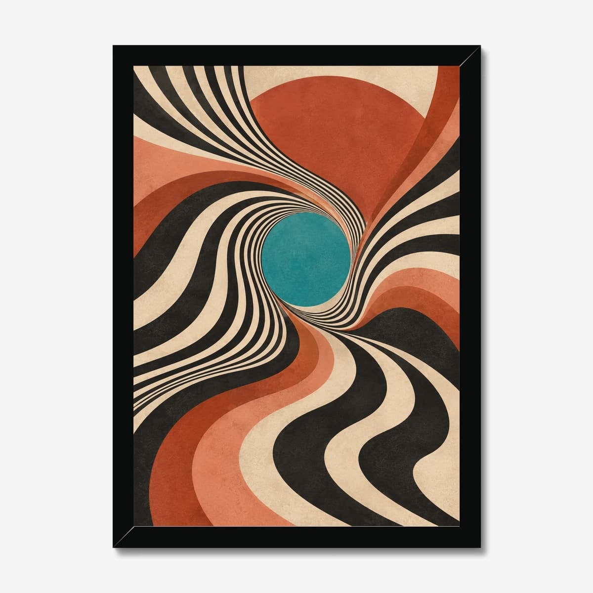 Teal Portal in a black Classic frame; digital preview