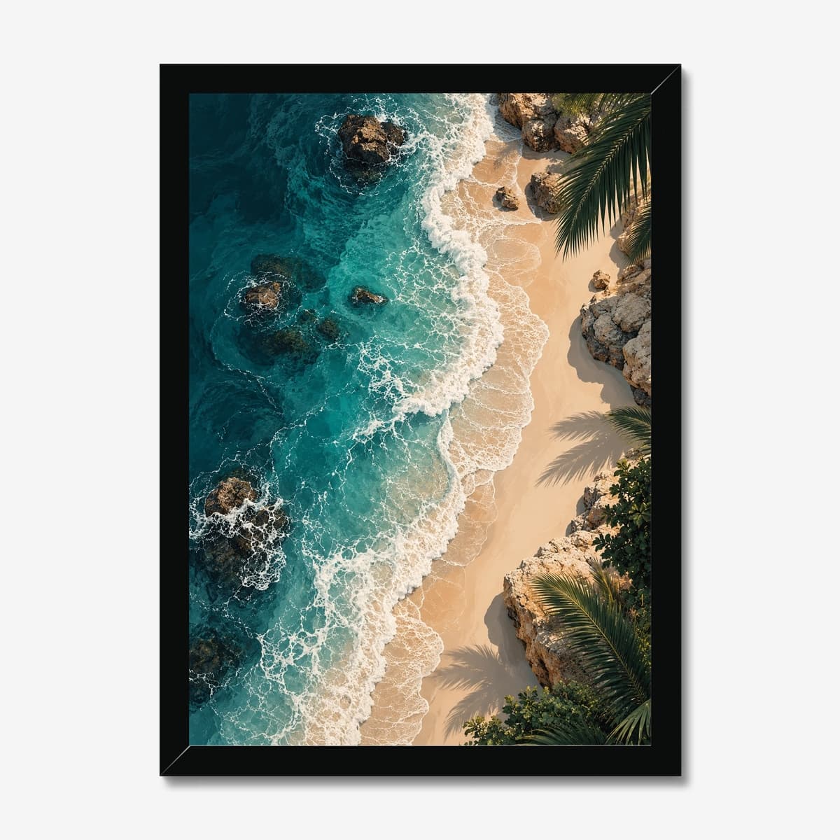 Teal Shore in a black Classic frame; digital preview