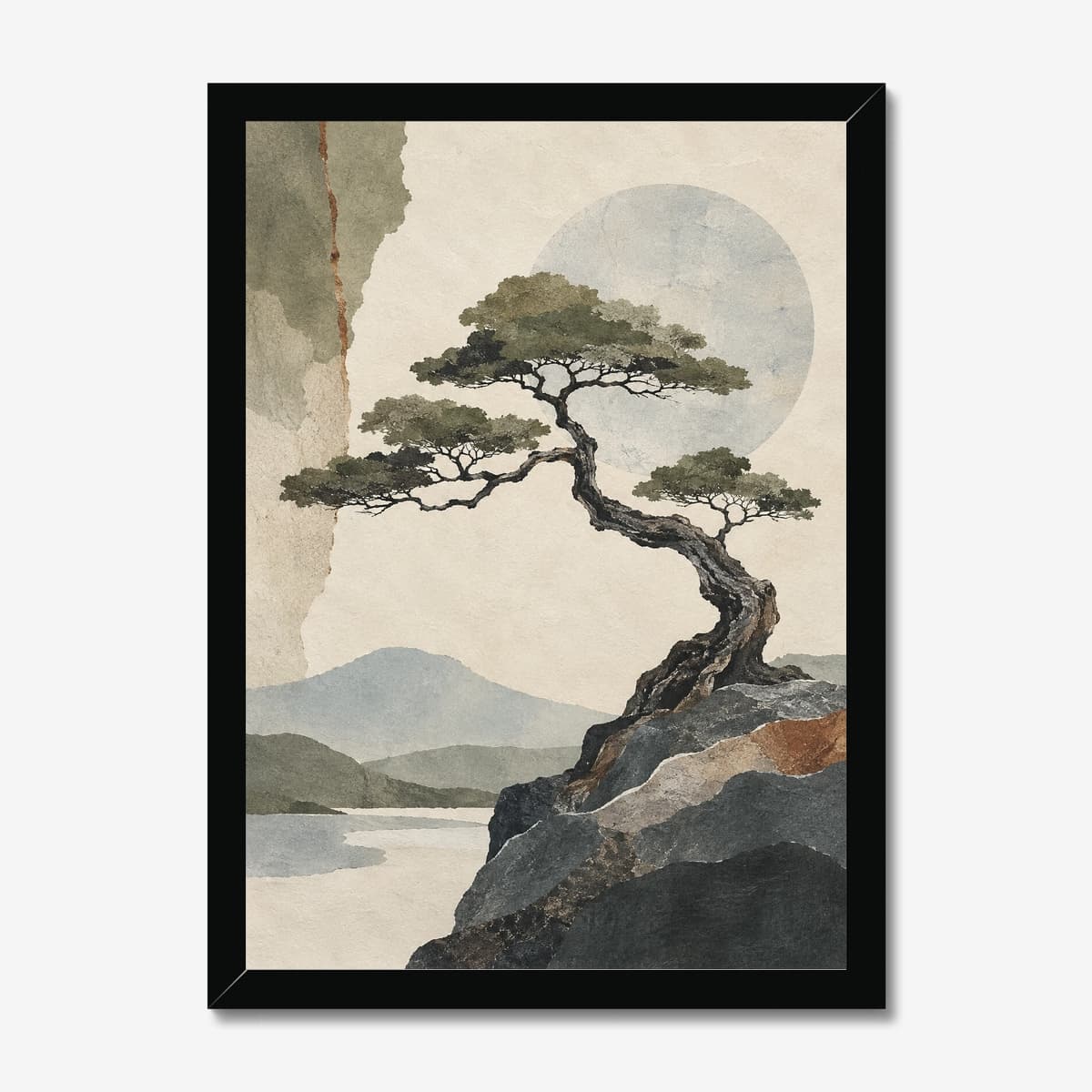 Windswept Bonsai in a black Classic frame; digital preview