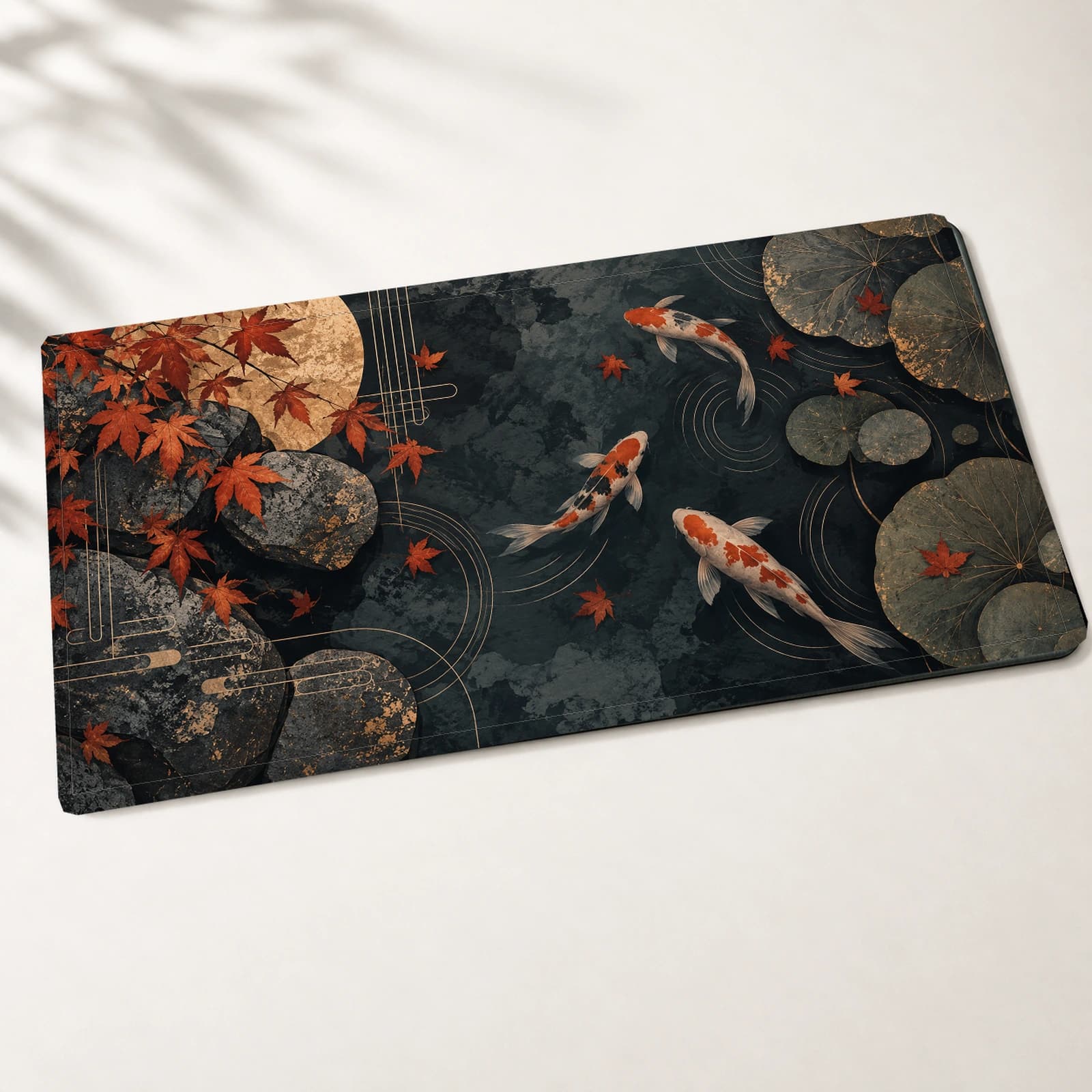Autumn Koi Pond Desk Mat