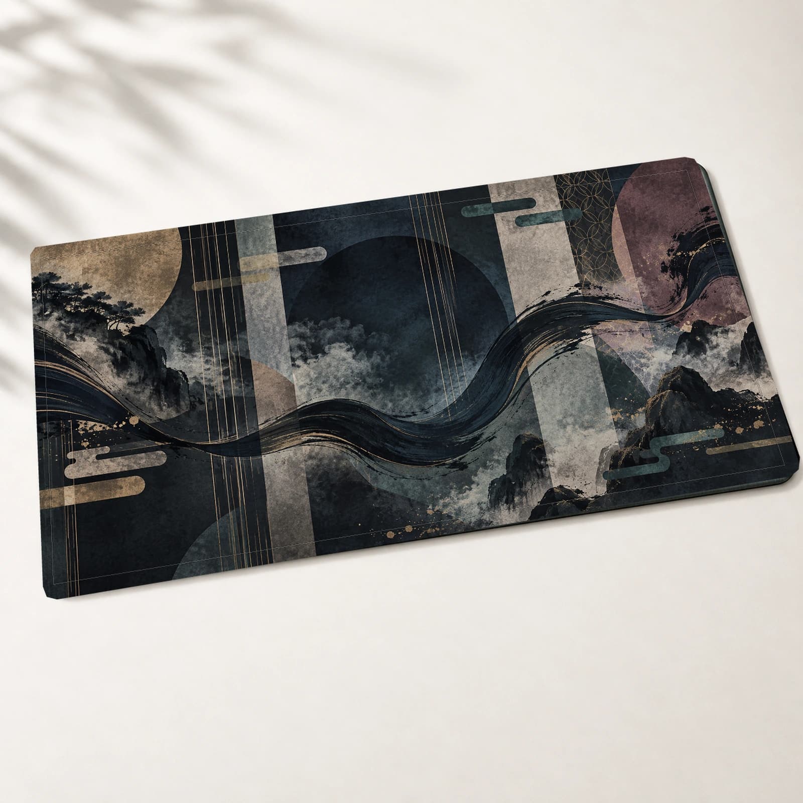 Ink Ribbon Moon Desk Mat