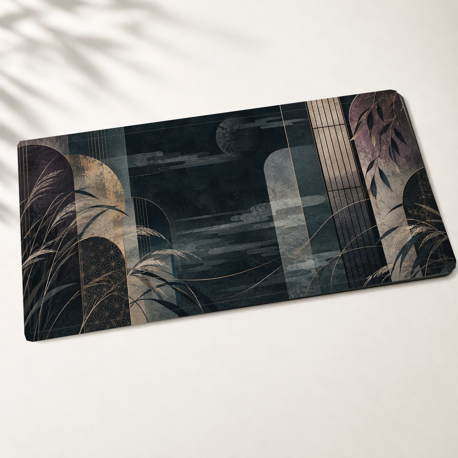 Moonlit Reeds Desk Mat
