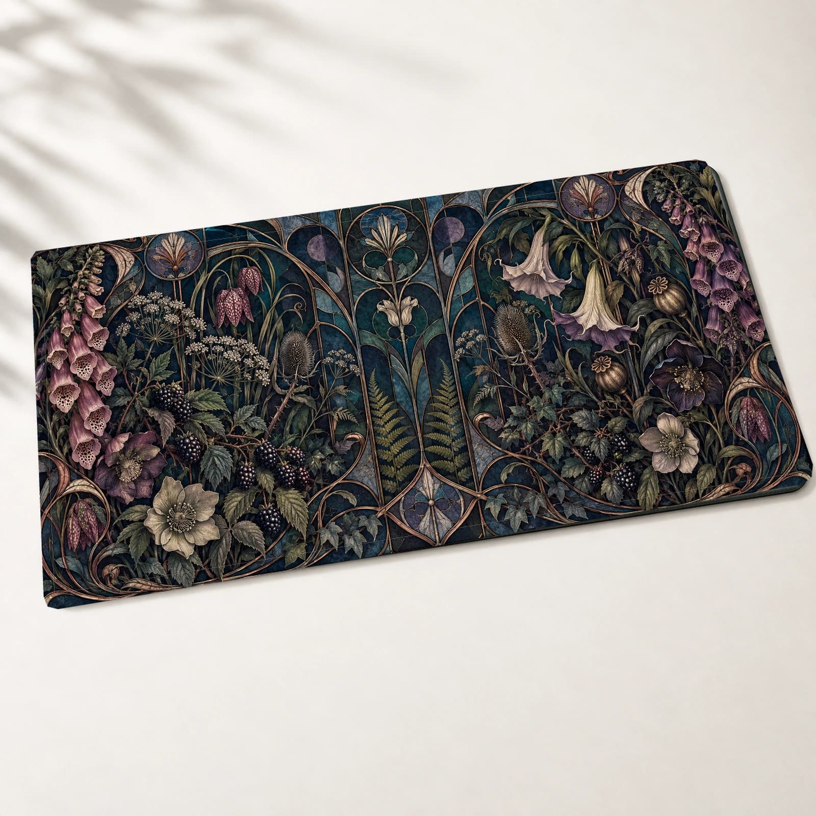Nouveau Glass Garden Desk Mat