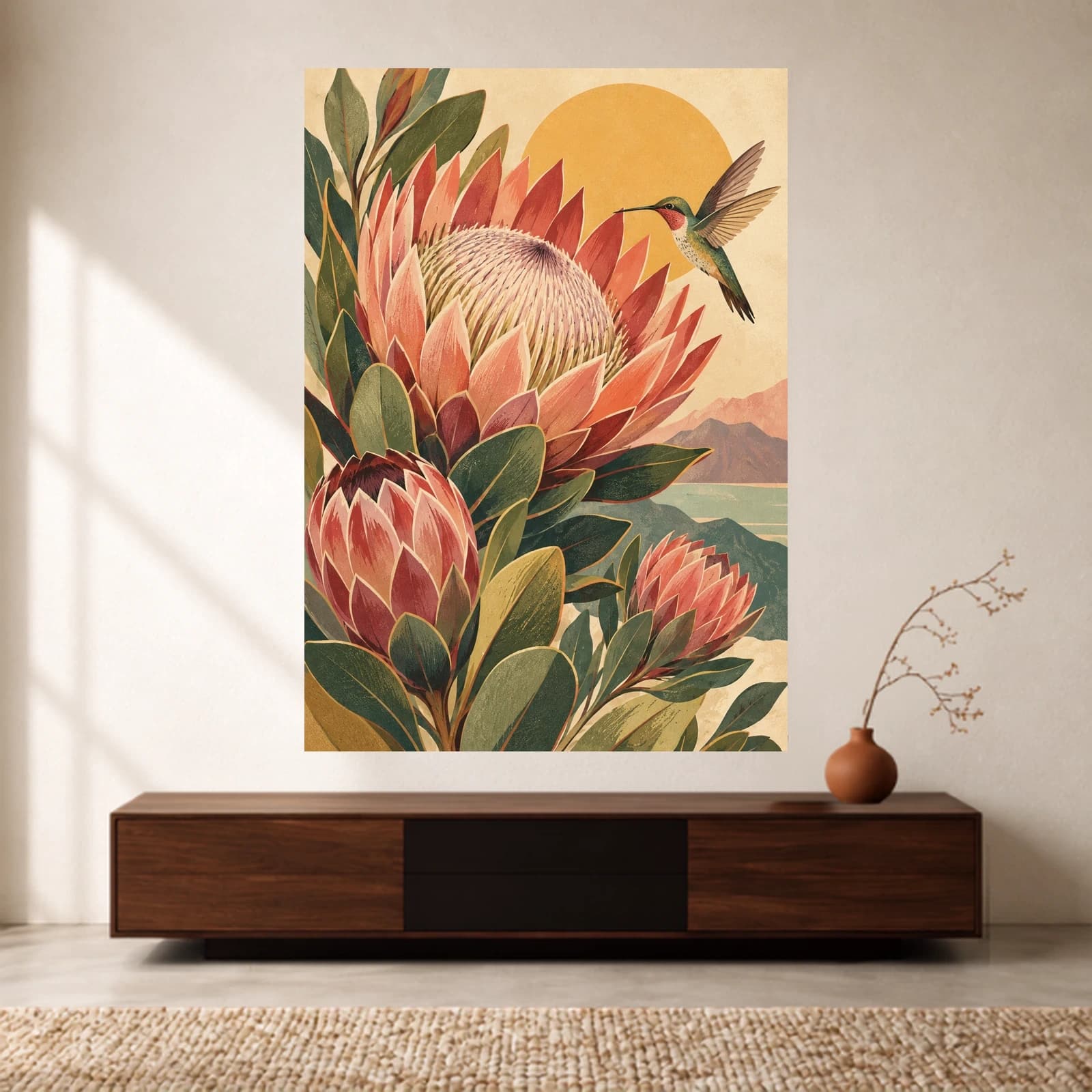 Protea Flight paper print