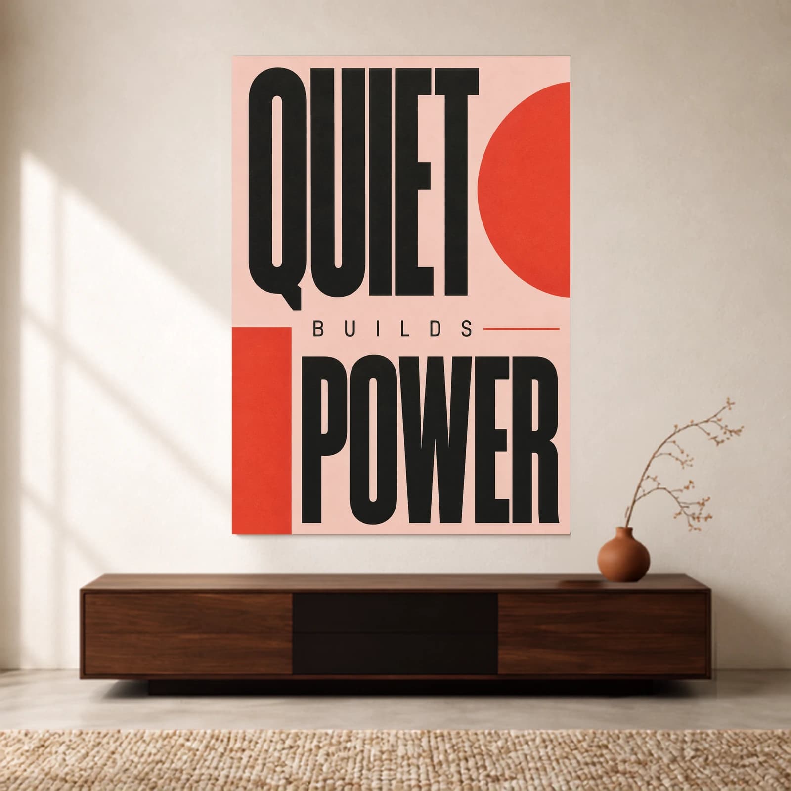 Quiet Builds Power paper print