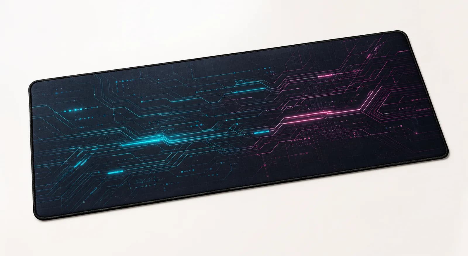 Neon Circuit Desk Mat