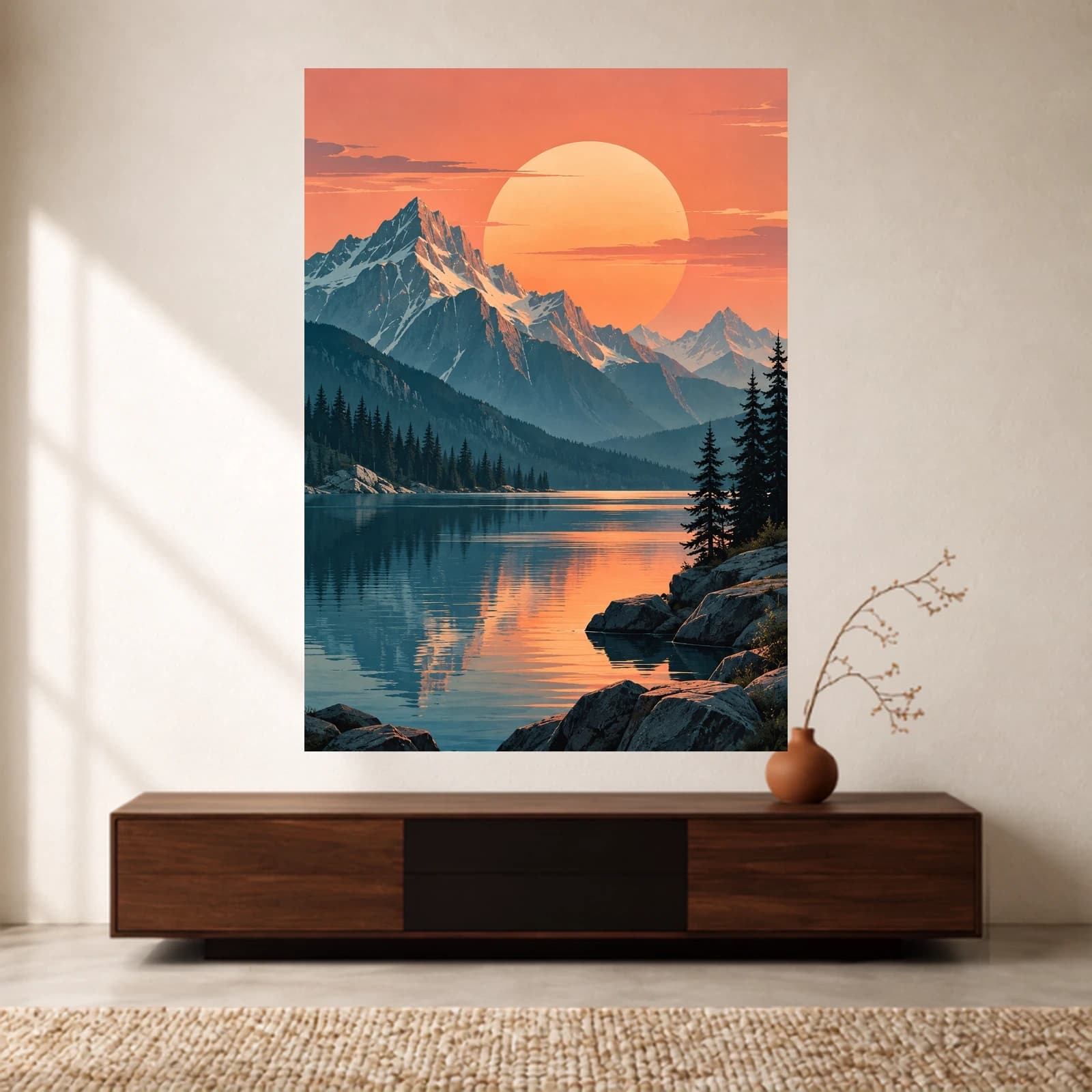 Alpine Sunset paper print
