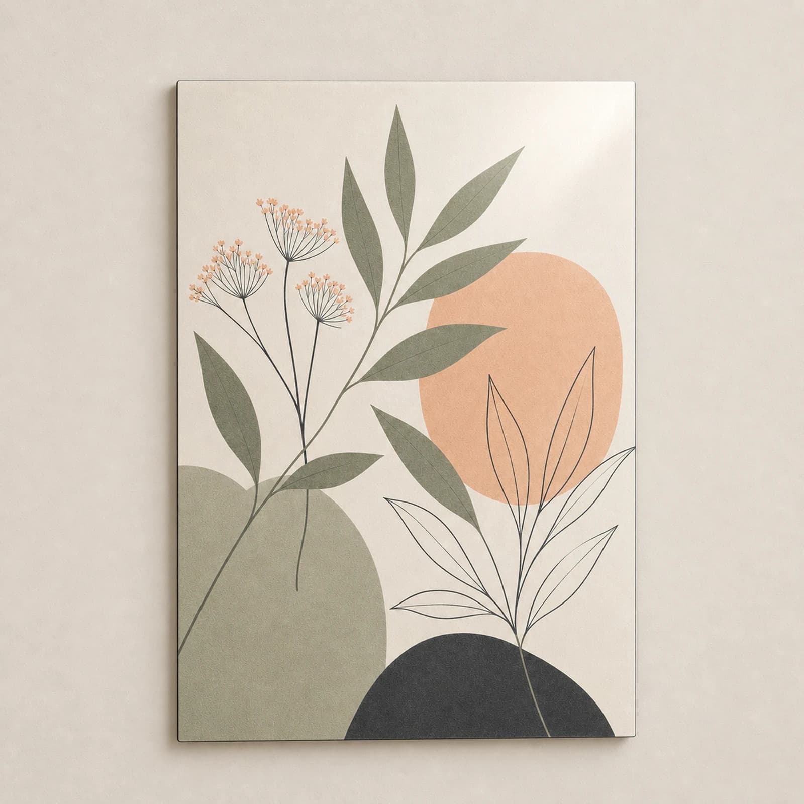 Botanical Line Art metal print