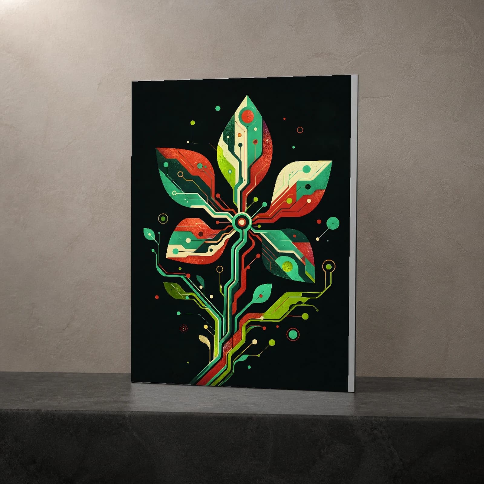 Circuit Bloom metal print
