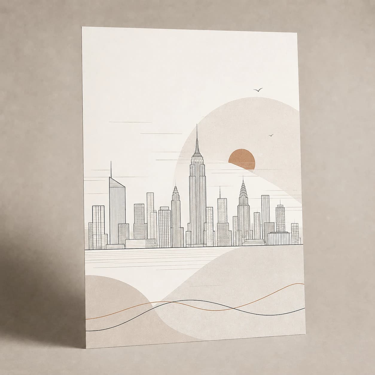 City Lines paper print view 2