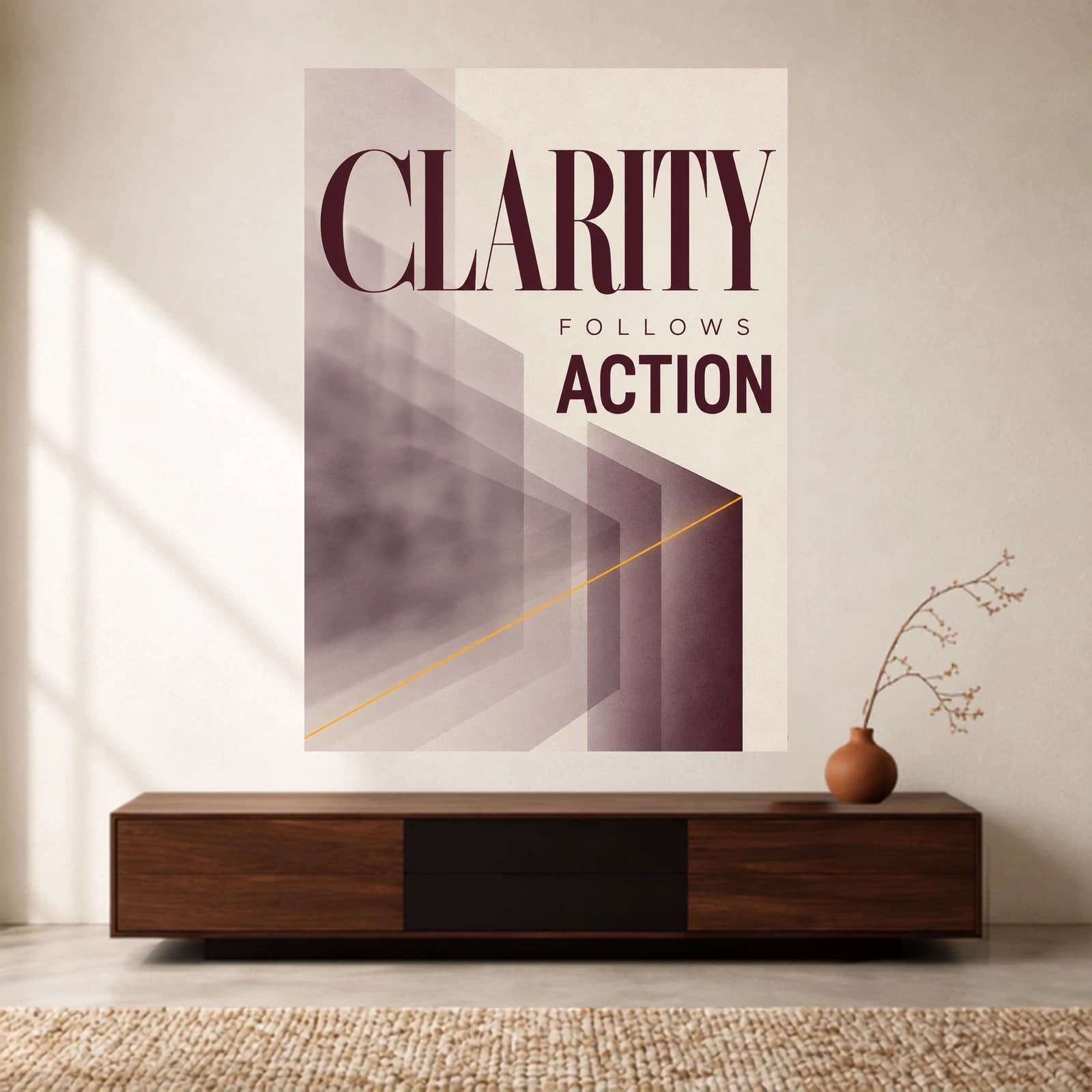 Clarity Follows Action paper print