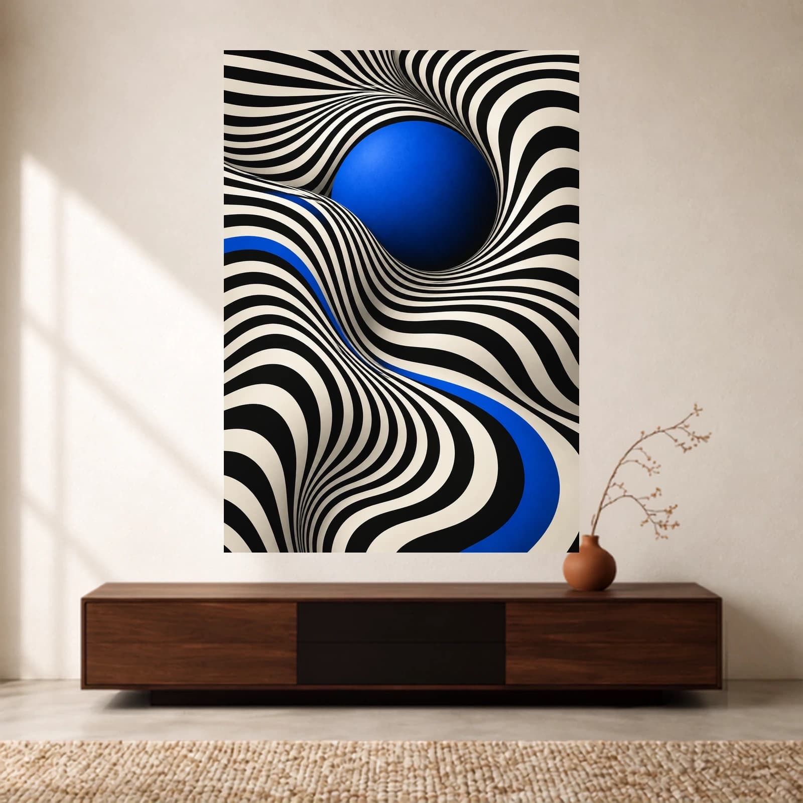 Cobalt Orb paper print