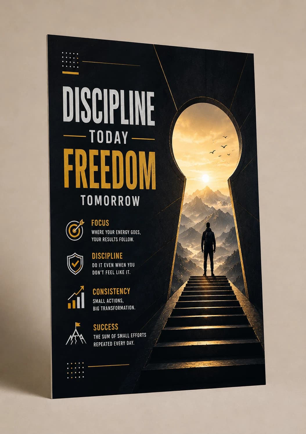 Discipline & Freedom paper print view 2