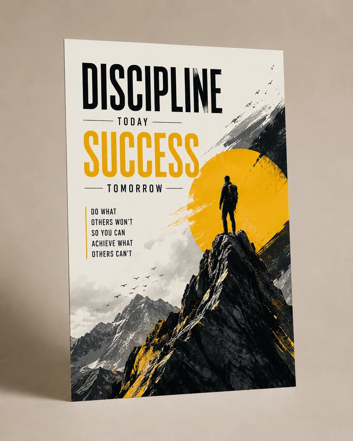 Discipline Success paper print view 2